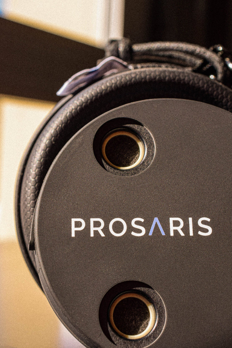 PROSARIS OL1 ultrasonic sensor in front of  its carry case.